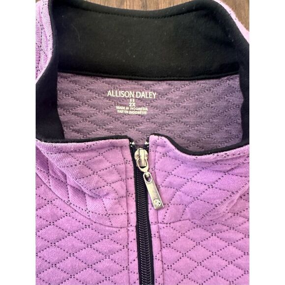Allison Daley Lavender Quilted Zip Up - Picture 7 of 8